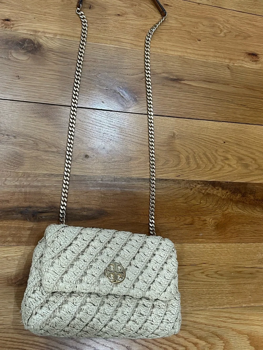 Tory Burch woven raffia